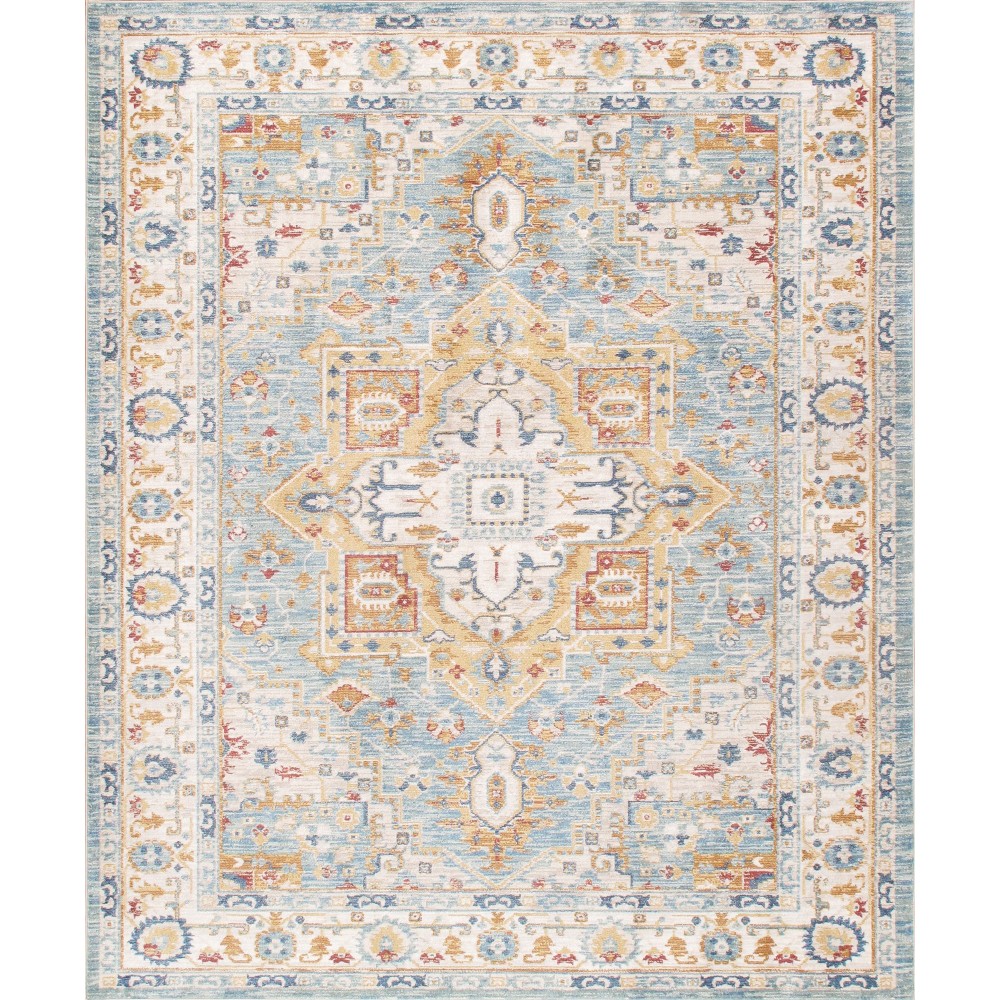 Area Rug Heritage Power-Loomed Polyesterpropyle, Polyesterester Blue 9x12