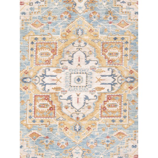 Area Rug Heritage Power-Loomed Polyesterpropyle, Polyesterester Blue 9x12