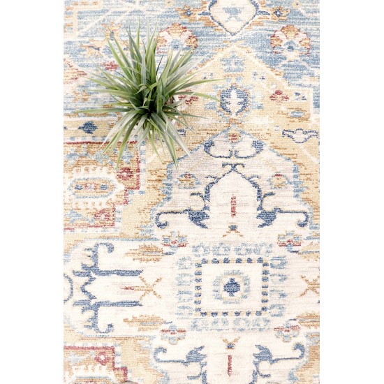 Area Rug Heritage Power-Loomed Polyesterpropyle, Polyesterester Blue 9x12