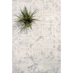 Area Rug Beverly Hand-Loomed Bamboo Silk, Wool Grey 6' 0" X 9' 0"