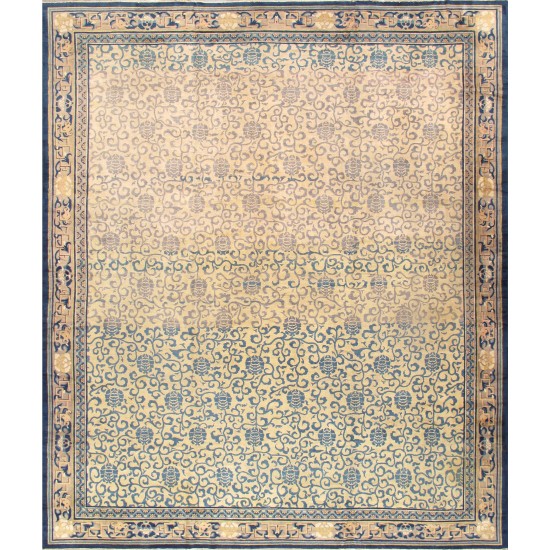 Pasargad Home Antique Kensu Ivory Lamb's Wool Area Rug-14' 8" X 17' 5"