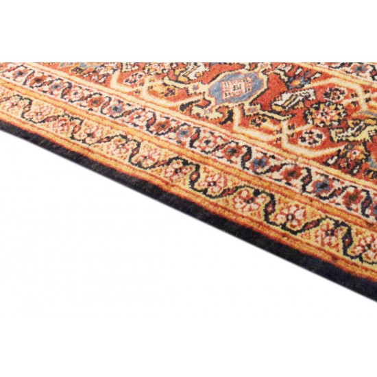 Pasargad Home Antique Sultanabad Navy Lamb's Wool Area Rug-12' 0" X 19' 0"