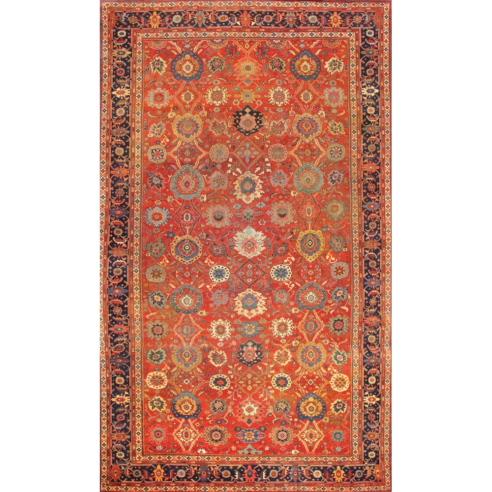 Pasargad Home Antique Sultanabad Rust Lamb's Wool Area Rug-12' 8" X 23'11" Pasargad Home Antique Sultanabad Rust Lamb's Wool Area Rug-12' 8" X 23'11"