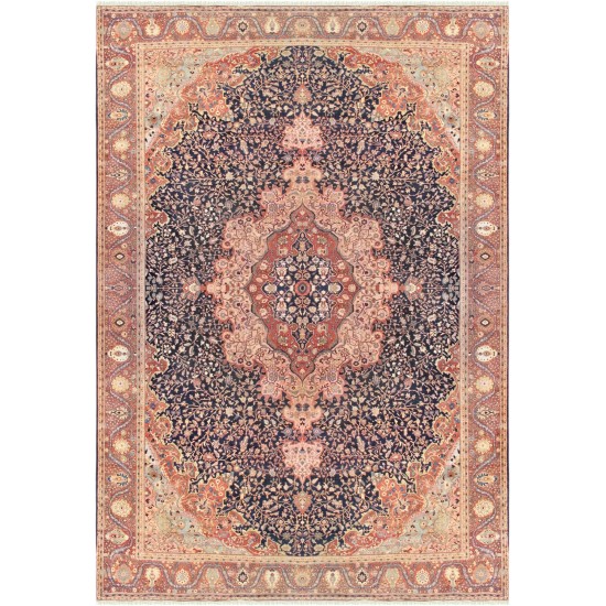 Pasargad Home Antique Ferehan Navy Lamb's Wool Area Rug-13' 4" X 20' 8"