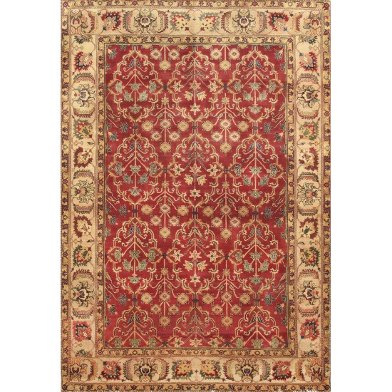 Pasargad Home Agra Collection Hand-Knotted Lamb's Wool Area Rug- 6' 3" X 8' 9"