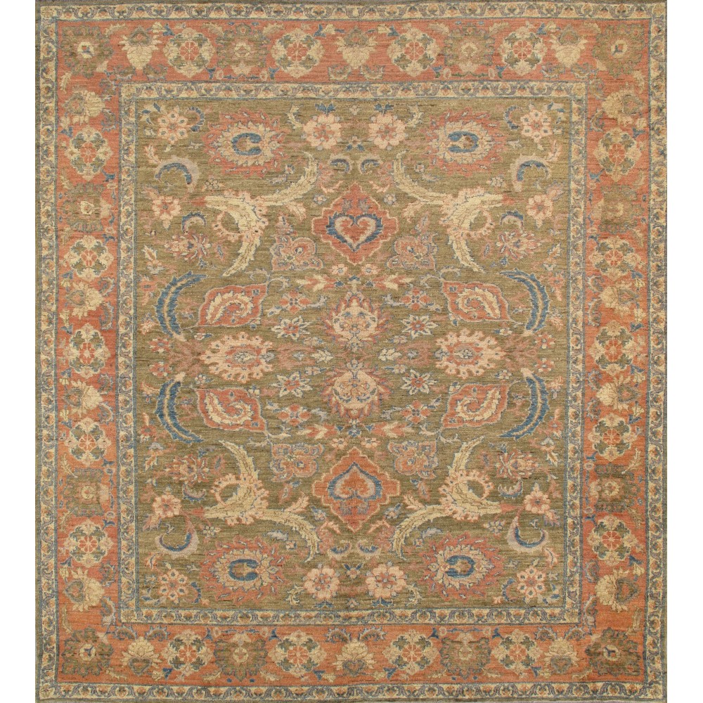 Pasargad Home Nomad Art Hand-Knotted Lamb's Wool Area Rug- 8'11" X 9'10"