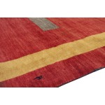 Pasargad Home Gabbeh Collection Hand-Knotted Lamb's Wool Area Rug- 4' 0" X 6' 2"