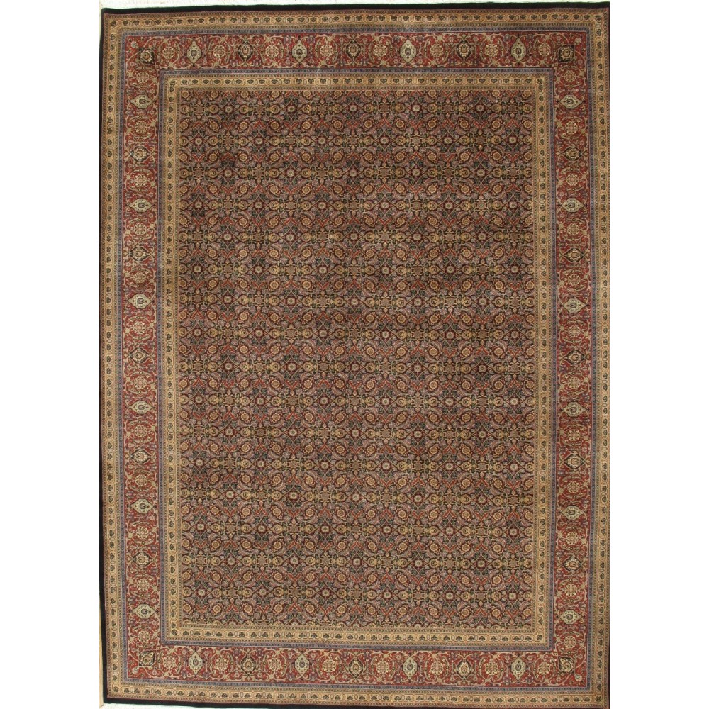 Pasargad Home Tabriz Hand-Knotted Lamb's Wool Area Rug-12' 2" X 15' 3"