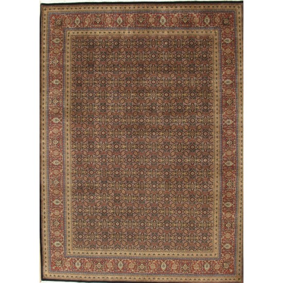 Pasargad Home Tabriz Collection Hand-Knotted Lamb's Wool Area Rug- 5'11" X 6' 2"