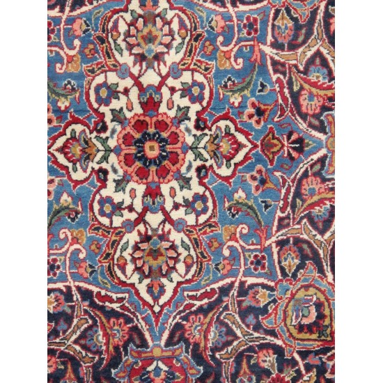 Pasargad Home Antique Kashan Collection Red Lamb's Wool Area Rug-10' 7" X 15' 0"