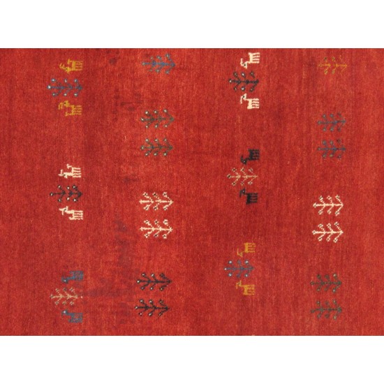 Pasargad Home Gabbeh Hand-Knotted Lamb's Wool Area Rug- 3' 11" X 5' 11"