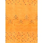 Pasargad Home Gabbeh Hand-Knotted Lamb's Wool Area Rug- 3' 5" X 4' 11"