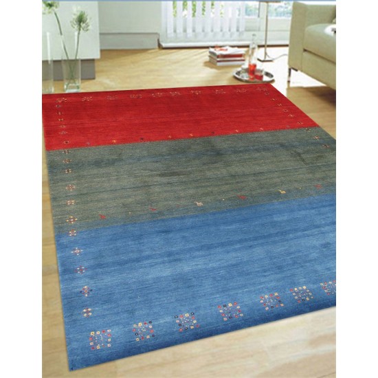 Pasargad Home Gabbeh Hand-Knotted Lamb's Wool Area Rug- 5' 9" X 7' 11"