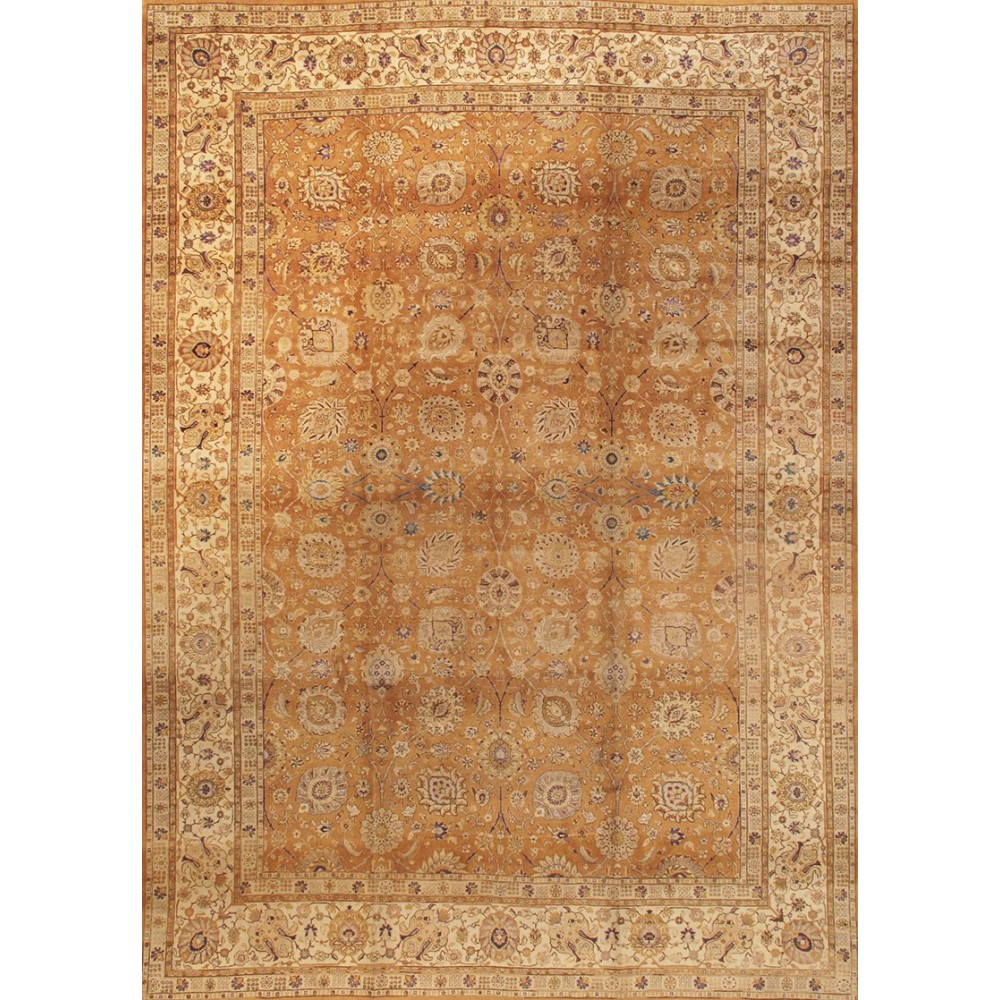 Pasargad Home Tabriz Collection Lamb's Wool Area Rug- 11' 2" X 15' 4"