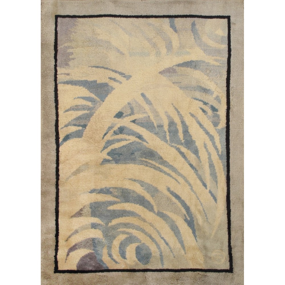 Pasargad Home Antique Art Deco Multi Lamb's Wool Area Rug- 6' 0" X 8' 6"