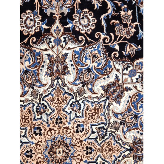 Pasargad Home Nain Colletion Hand-Knotted Silk & Wool Area Rug- 11'10" X 18' 0"