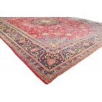 Pasargad Home Antique Kashan Collection Red Lamb's Wool Area Rug-10' 5" X 13' 6"