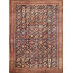 Pasargad Home Antique Bidjar Navy Lamb's Wool Area Rug-13' 0" X 17' 7"