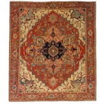 Pasargad Home Antique Serapi Rust Lamb's Wool Area Rug-10' 3" X 11' 7"