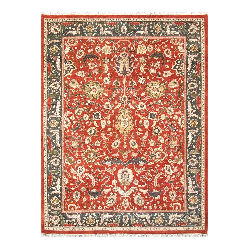Pasargad Home Agra Collection Hand-Knotted Lamb's Wool Area Rug- 8' 0" X 10' 7" Pasargad Home Agra Collection Hand-Knotted Lamb's Wool Area Rug- 8' 0" X 10' 7"