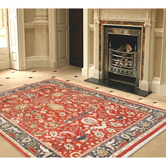 Pasargad Home Agra Collection Hand-Knotted Lamb's Wool Area Rug- 8' 0" X 10' 7"