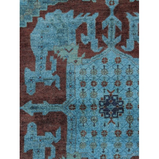 Pasargad Home Overdye Hand-Knotted Lamb's Wool Area Rug- 8' 3" X 10' 0"