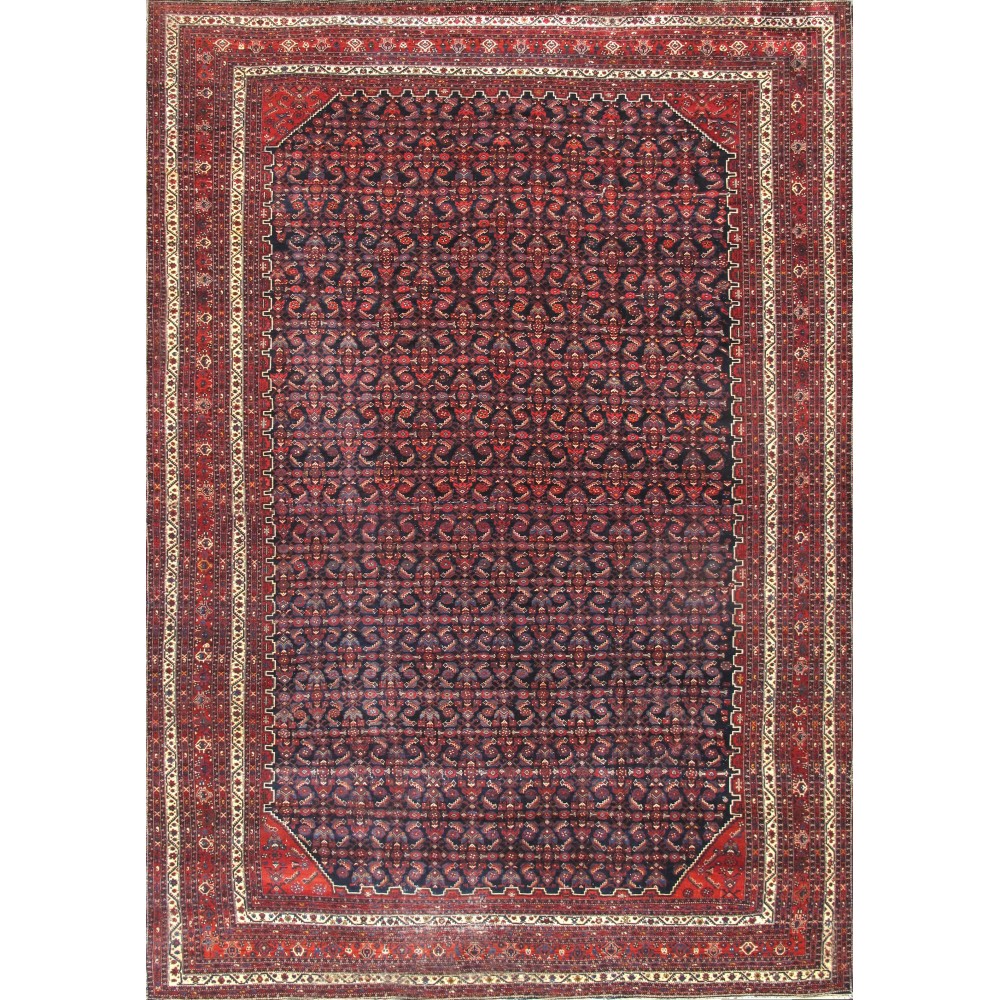 Pasargad Home Antique Bibikabad Collection Navy Wool Area Rug-13' 1" X 18' 5" Pasargad Home Antique Bibikabad Collection Navy Wool Area Rug-13' 1" X 18' 5"