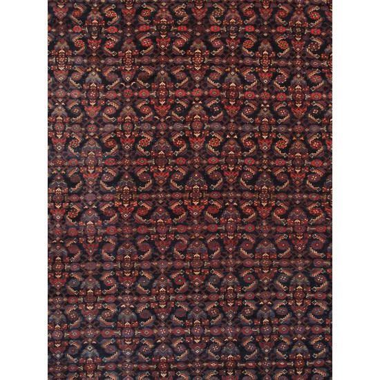 Pasargad Home Antique Bibikabad Collection Navy Wool Area Rug-13' 1" X 18' 5"