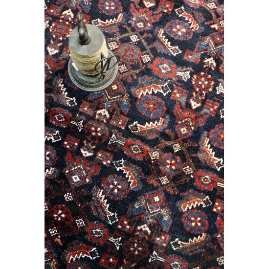 Pasargad Home Antique Bibikabad Collection Navy Wool Area Rug-13' 1" X 18' 5"