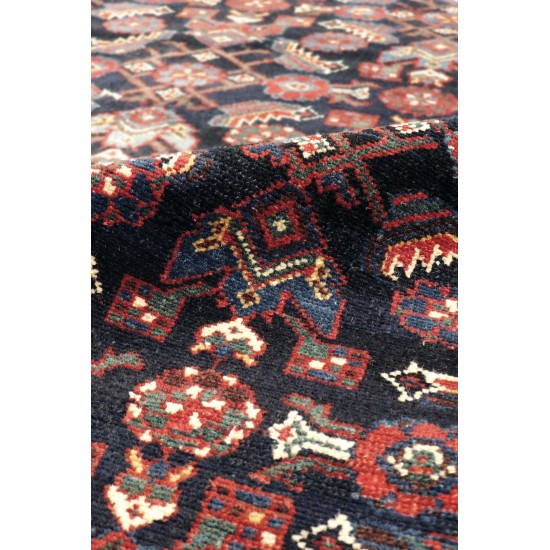 Pasargad Home Antique Bibikabad Collection Navy Wool Area Rug-13' 1" X 18' 5"