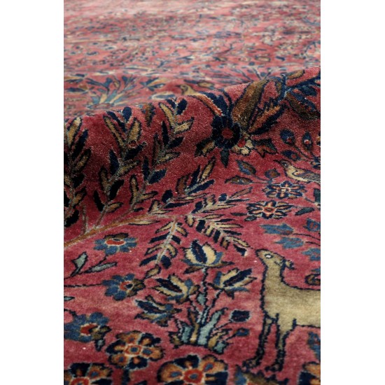 Pasargad Home Kashan Collection Wool Area Rug- 10' 6" X 14'10"