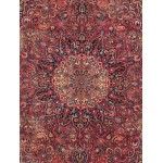 Pasargad Home Antique Mashad Collection Burgundy Wool Area Rug-10' 3" X 13' 2"