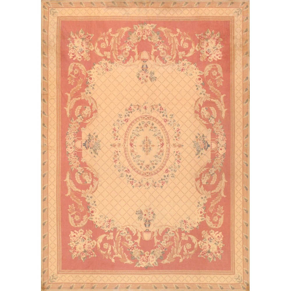 Pasargad Home Abusson Collection Hand-Knotted Wool Area Rug
