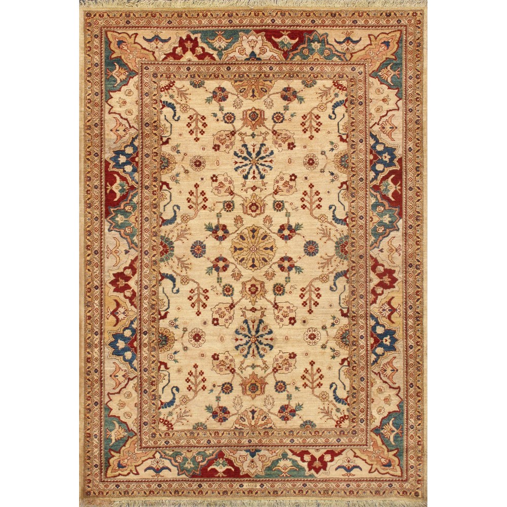 Nomad Art Sultanabad Hand-Knotted Lamb's Wool Area Rug- 6' 3" X 8' 9"