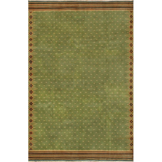 Pasargad Home Modern Collection Hand-Knotted Wool Area Rug- 6' 8" X 10' 2"