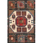 Pasargad Home Kazak Collection Hand-Knotted Wool Area Rug- 5'10" X 8' 6"