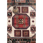 Pasargad Home Kazak Collection Hand-Knotted Wool Area Rug- 5'10" X 8' 6"