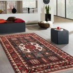 Pasargad Home Kazak Collection Hand-Knotted Wool Area Rug- 5'10" X 8' 6"