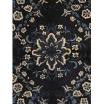 Pasargad Home Antique Hand-Knotted Wool Blue Area Rug 6' 2" X 6' 3"