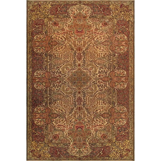 Pasargad Home Kysery Hand-Knotted Wool Area Rug- 7' 8" X 11' 4"