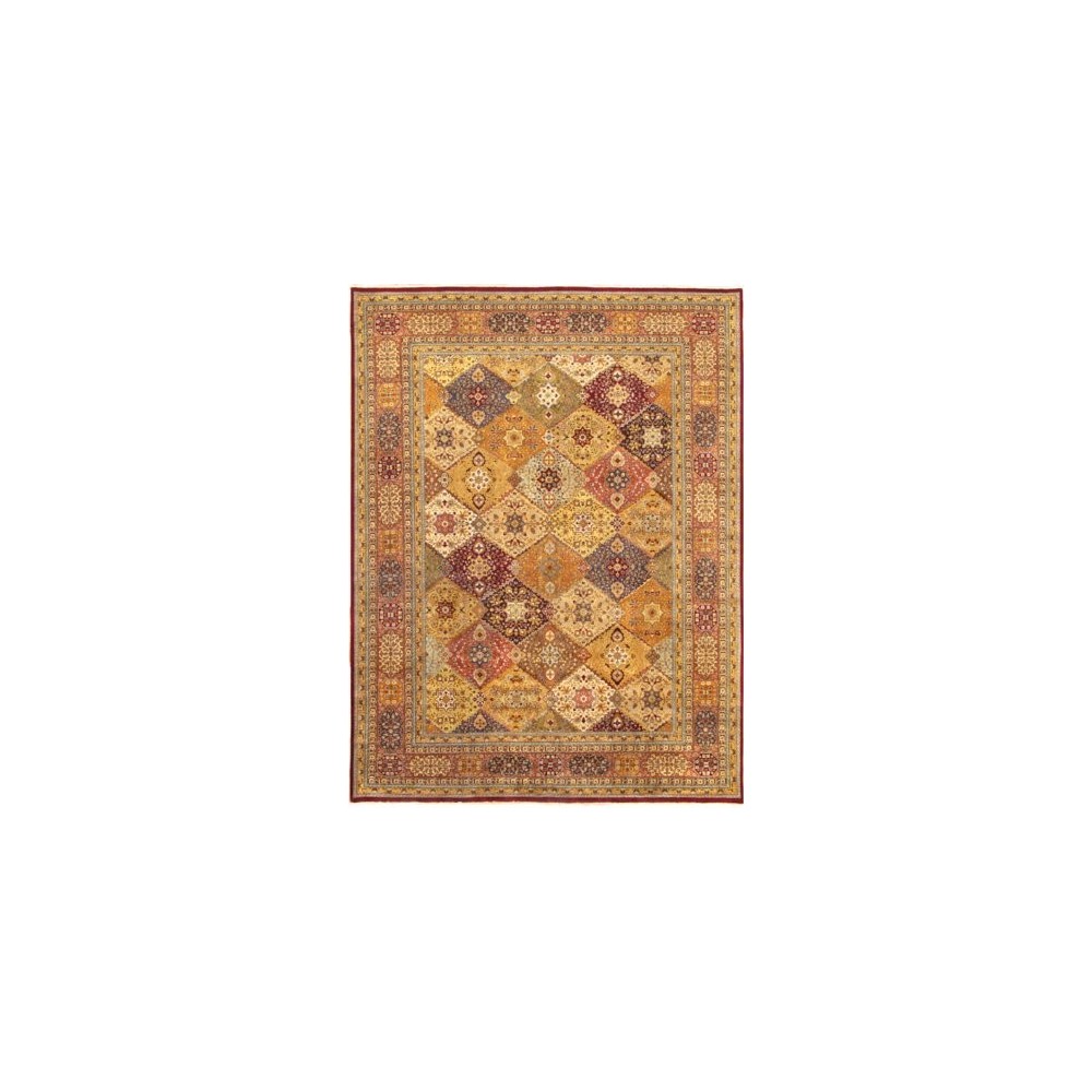 Pasargad Home Tabriz Hand-Knotted Multi Lamb's Wool Area Rug- 9'10" X 9'10"