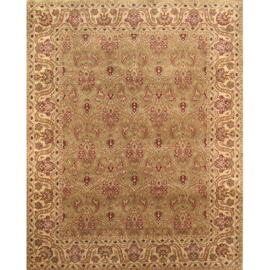 Pasargad Home Tabriz Hand-Knotted Lamb's Wool Area Rug- 7' 11" X 9' 11"