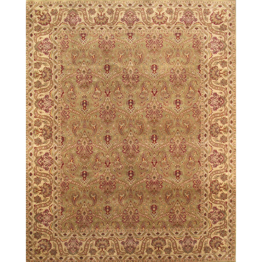 Pasargad Home Tabriz Hand-Knotted Lamb's Wool Area Rug- 7' 11" X 9' 11"