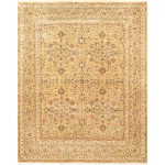 Pasargad Home Area Rug Tabriz Hand-Knotted Lamb's Wool Camel 9' 0" X 11'11"