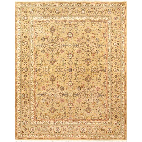 Pasargad Home Area Rug Tabriz Hand-Knotted Lamb's Wool Camel 9' 0" X 11'11"