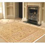 Pasargad Home Area Rug Tabriz Hand-Knotted Lamb's Wool Camel 9' 0" X 11'11"