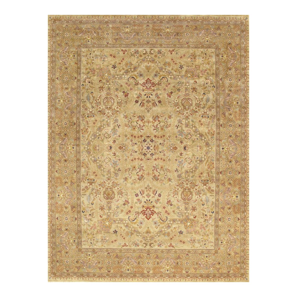 Pasargad Home Tabriz Collection Hand-Knotted Lamb's Wool Area Rug- 3' 0" X 5' 3"