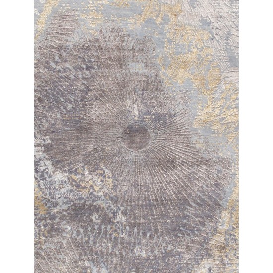 Pasargad Home Cosmo Collection Hand-Knotted Silk & Wool Area Rug- 9' 1" X 12' 1"