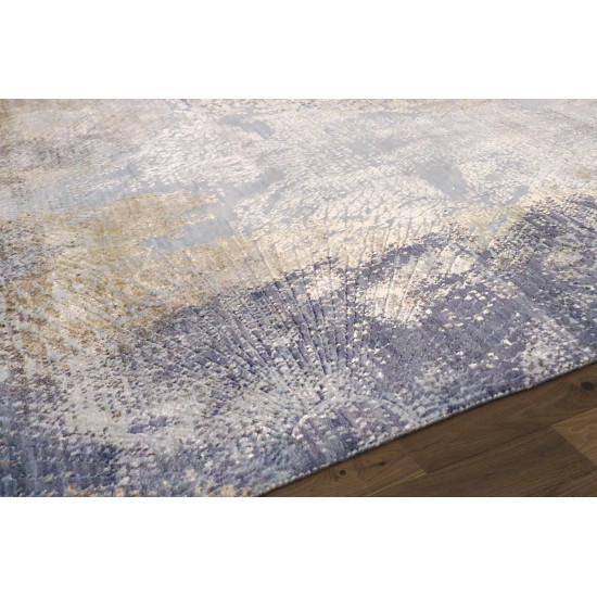 Pasargad Home Cosmo Collection Hand-Knotted Silk & Wool Area Rug- 9' 1" X 12' 1"