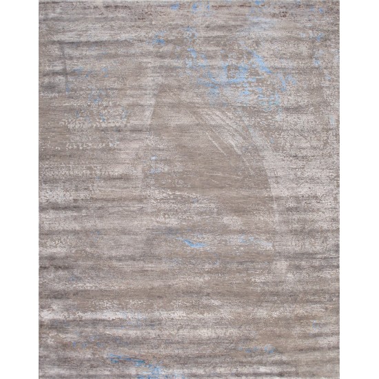 Pasargad Home Cosmo Collection Hand-Knotted Silk & Wool Area Rug- 8'11" X 12' 0"